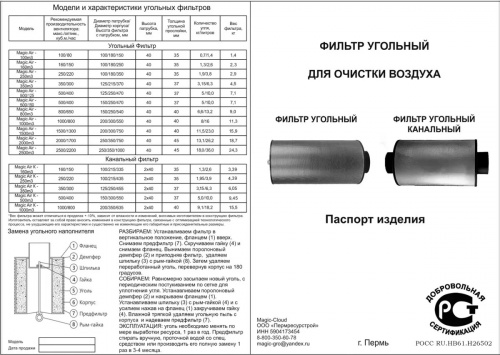 Фото Magic Air фильтр 1000 м3 200 мм
