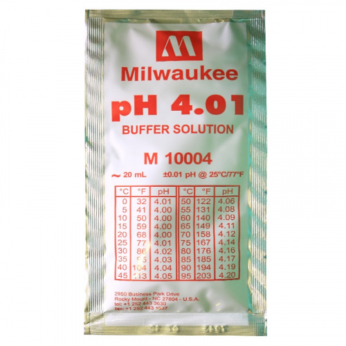 Фото Буферный калибровочный раствор pH 4.01 Milwaukee 20 мл.