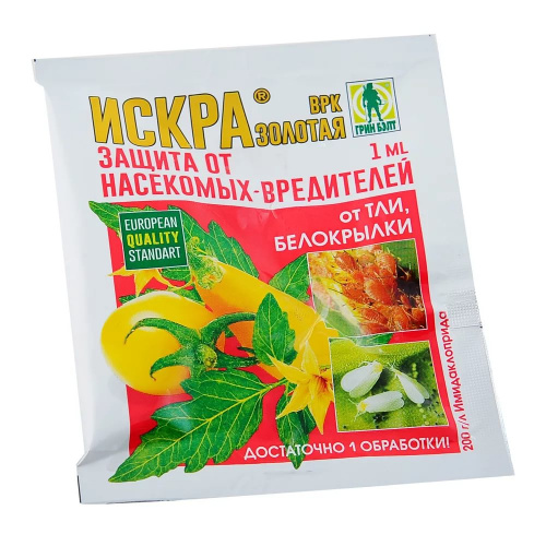 Фото Искра золотая 1 мл. Инсектицид от насекомых