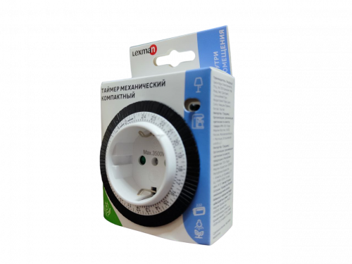 Фото Таймер механический Lexman 3500 Вт IP20 компактный 