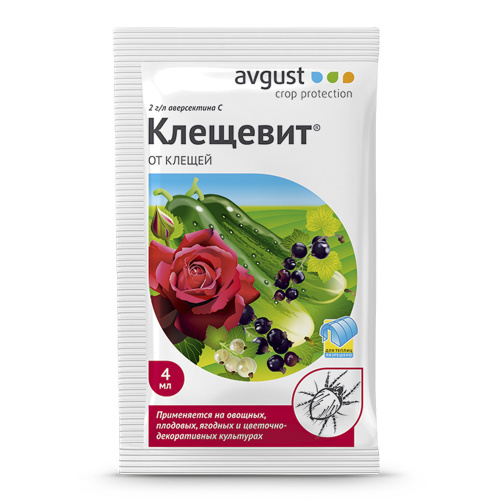Фото Клещевит 4 мл. Пестици́д от паутинного клеща